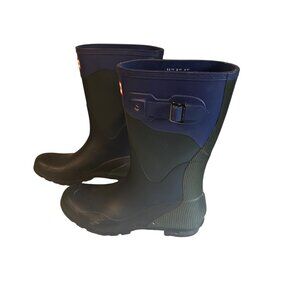 Hunter short black and blue High Tide boots size 8